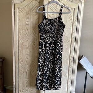 Old Navy Black and Tan Cami Midi Dress